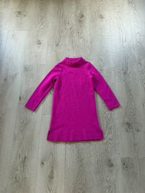 J.Crew Crewcuts Knit Sweater Dress Girl Hot Pink Wool Blend Sz. 7